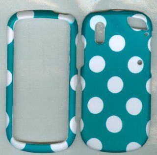 PANTCH HOTSPOT 8992 VERIZON PHONE CASE COVER HARD RUBBERIZED SNAP ON PROTECTOR TURQUOISE POLKA DOT NEW CAMO: Cell Phones & Accessories