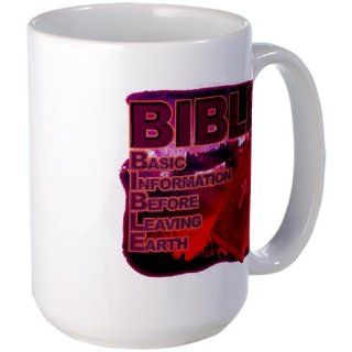 Large Mug Coffee Drink Cup BIBLE Basic Information Before Leaving Earth : Everything Else