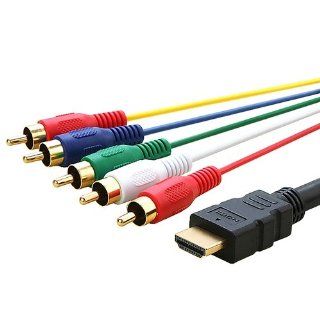 eForCity 538581 HDMI to 5 RCA Cable, 5 Feet: Electronics