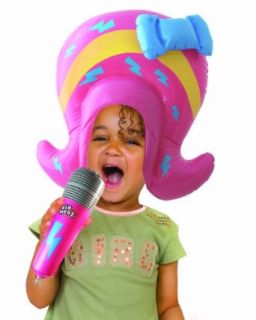 Bluw Inc Inflatable Popstar Wig And Microphone: Clothing