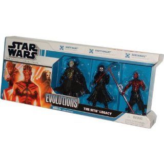 Star Wars 2008 The Legacy Collection Evolutions 3 Pack 4 Inch Tall Action Figure   The Sith Legacy with Darth Bane from "The Old Republic", Darth Nihilus from "Knights of the Old Republic" and Darth Maul from "The Phantom Menace&qu