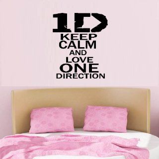 KEEP CALM AND LOVE ONE DIRECTION ~ ONE DIRECTION: WALL DECAL, 13" X 18" Please note size,: Sports & Outdoors