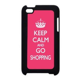 Rikki KnightTM Keep Calm and Go Shopping   Tropical Pink Color Design iPod Touch Black 4th Generation Hard Shell Case: Computers & Accessories