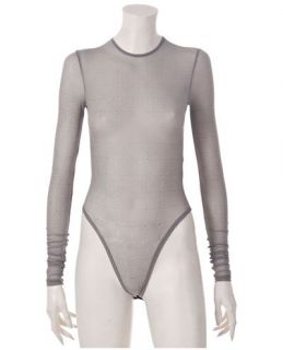 Gareth Pugh Long Sleeve Geometric Print Bodysuit