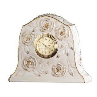 Lenox Golden Roses Clock   Desk Clocks