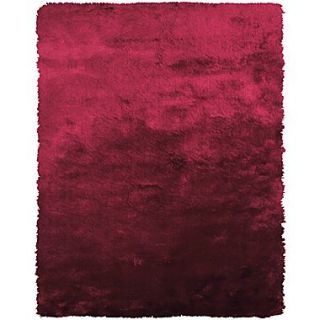 Feizy Isleta Art Silk Shag Pile Contemporary Rug, 49 x 76, Cranberry