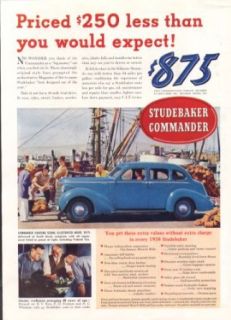 Priced $250 less than you expect! Studebaker ad 1938: Entertainment Collectibles