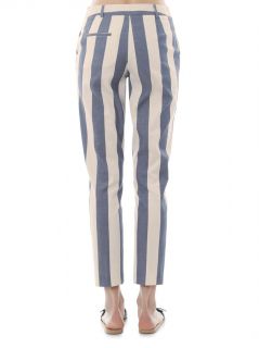Striped cotton tapered leg trousers  Maison Kitsune  MATCHES