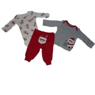 Carter's 3 Pc "My Grandma Knows Santa" Long Sleeve, First Christmas Set, Size: Newborn: Clothing