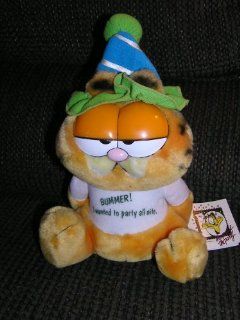 Vintage Plush 10" Garfield the Cat Let's Party Doll: Toys & Games