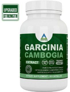 100% Pure Garcinia Cambogia Extract 1600 Mg (UPGRADED STRENGTH) Premium Appetite Suppressant  Clinically Proven   60 Capsules All Natural Weight Loss , Improves Serotonin Levels  Gluten Free, Zero Fillers, Binders and Artificial Ingredients (1 Bottle) H