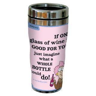 Tree Free Greetings sg23788 Hilarious Aunty Acid "Whole Bottle" by The Backland Studio Ltd. 16 Oz Sip 'N Go Stainless Steel Lined Tumbler: Kitchen & Dining