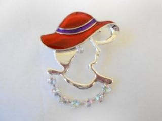 Red Hat Lady Society / Silhouette Pin / Looks Beautiful! at  Womens Clothing store