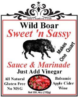 Julia's Wild Boar Sassy Sauce and Marinade Mix   Makes 1qt. : Barbecue Sauces : Grocery & Gourmet Food