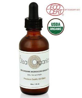 Pure Moroccan Argan Oil Superior Ecocertified 100% Organic Liquid Gold Argan Oil for Skin, Hair and Nails By Olisa Organics makes Skin Glow and Evens Complexion Moisturises and Reduces Wrinkles Instantly Softens and Tames Fizzy Hair.Money Back Guarantee. 