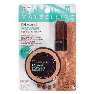Maybelline New York Mineral Power Natural Perfecting Powder Foundation, Pure Beige, Medium 2, 2 Ea : Beauty Tools And Accessories : Beauty
