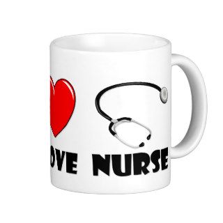 Peace Love Nurse Mugs