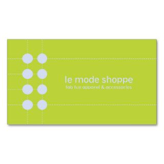 Mod Designer Flair (Lime) Business Cards