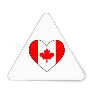 Canadian Flag Heart Valentine Sticker