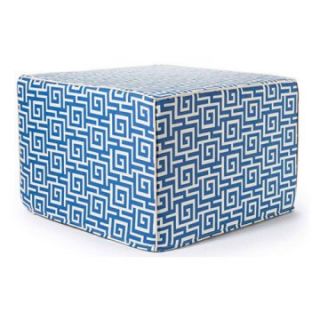 Blue Puzzle Outdoor Ottoman   Outdoor Cushions