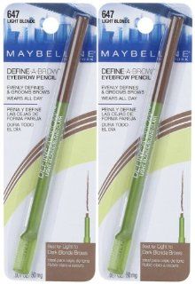 Maybelline Define, A, Brow Eyebrow Pencil, Light Blonde, 2 Pack : Mascara : Beauty