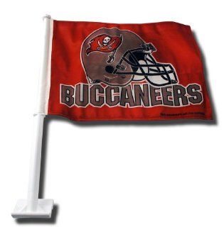 NFL Tampa Bay Buccaneers Car Flag (Helmet Red Background)  Sports Fan Automotive Flags  Sports & Outdoors