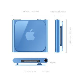 Apple iPod nano 16 GB Silver (6th Generation) OLD MODEL: MP3 Players & Accessories