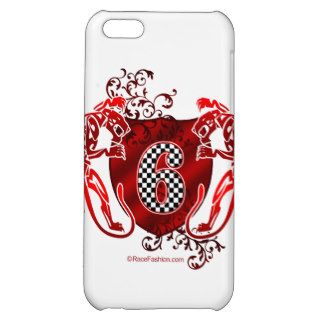 checkered font racing number 6 panthers iPhone 5C covers
