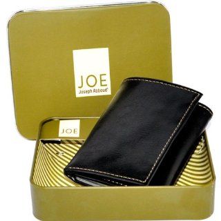 Joe by Joseph Abboud Men's Leather Tri fold Wallet (Black): Everything Else