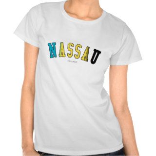 Nassau in Bahamas national flag colors T shirt