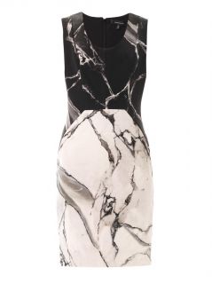 Carrara print silk dress  Robert Rodriguez
