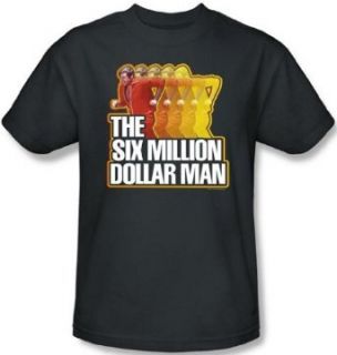 Six Million Dollar Man   Run Fast Men's T Shirt: Clothing