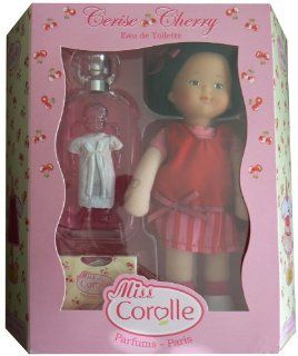 Miss Corolle Eau de Toilette 2oz Girls Perfume Gift Set with Doll (Cherry) : Beauty