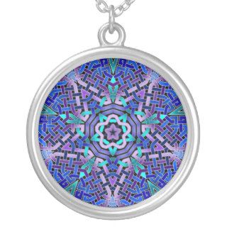 Blue Star Celtic Knot Mandala 17 Pendant