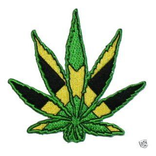 Pot Marijuana Leaf Reggae Logo Embroidered iron on Hippie Patch: Everything Else