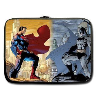 Batman and Superman 15" Laptop Notebook Sleeve Case Bag Double Sided Print for Most of Apple Macbook,custom Cases: Computers & Accessories