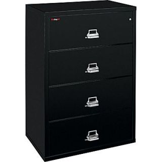 FireKing 1 Hour 4 Drawer 31 Fire Resistant Lateral File Cabinet, Black, Inside Delivery  Make More Happen at