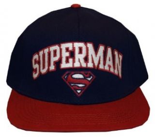 Superman Flat bill Adjustable Snap back Baseball Hat: Movie And Tv Fan Apparel Accessories: Clothing