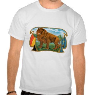 Vintage Cigar Label Art; Lion, King of the Jungle Tee Shirts