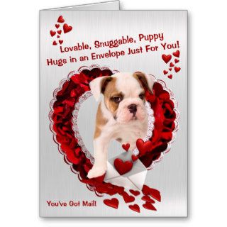 Bulldog New Puppy Number Three   You've Got Mail! Greeting Cards
