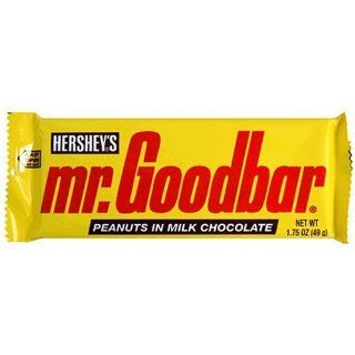 Mr. Goodbar Candy Bar, Peanuts in Milk Chocolate, 1.75 Ounce Bars (Pack of 36) : Grocery & Gourmet Food