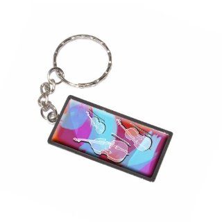 Graphics and More String Instruments Band Orchestra Violin Cello Bass Keychain Ring (K7229) : Automotive Key Chains : Office Products