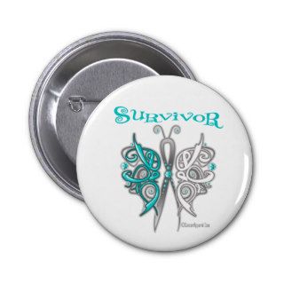 Survivor Celtic Butterfly   Cervical Cancer Pins