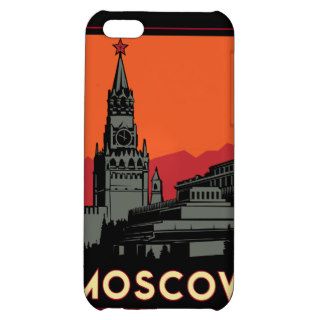 moscow russia kremlin art deco retro travel cover for iPhone 5C