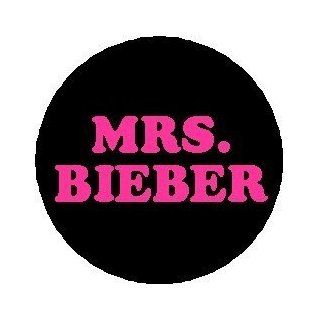MRS. BIEBER Pinback Button 1.25" Pin / Badge Justin Pink: Everything Else
