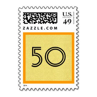 50th Fifty Birthday Party Striped Number V01 Postage Stamp
