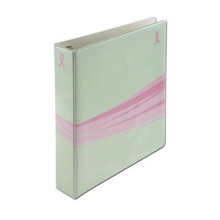 Wilson Jones Think Pink Wave Binder, 1.5 Inch Rings, Letter Size, Green (W61014) : Round Ring Binders : Office Products