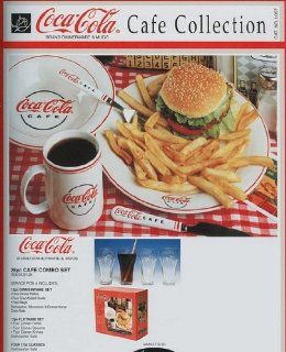 28pc Auth. Coca Cola Cafe Coke Combo Dinnerware Set Dinner Ware: Kitchen & Dining