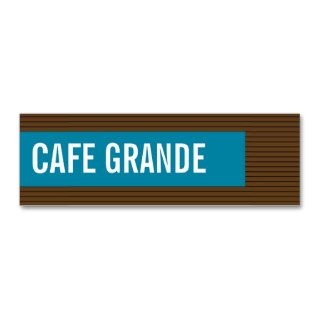business cards > cafe grande [chocolate : teal]