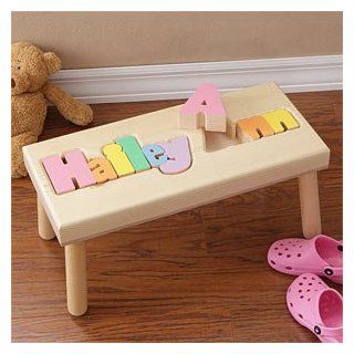 Girls Personalized Name Puzzle Stool   Small Toys & Games